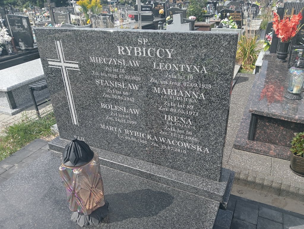 Marta RYBICKA WACOWSKA 1952 Tomaszów Lubelski - Grobonet - Wyszukiwarka osób pochowanych