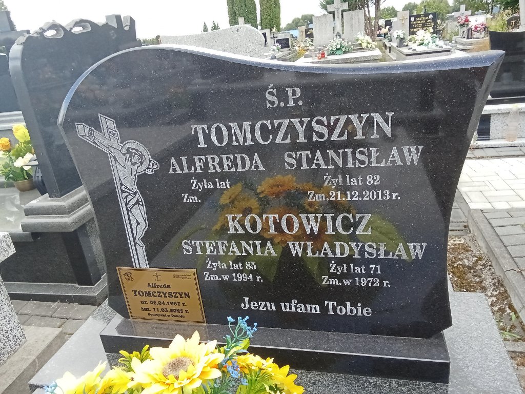 Alfreda TOMCZYSZYN 1937 Tomaszów Lubelski - Grobonet - Wyszukiwarka osób pochowanych